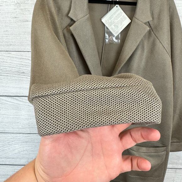 Wynne Layers Women's Plus Size Taupe Textured Mesh Blazer Jacket Size 3X - Picture 5 of 8